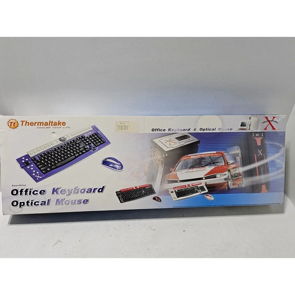 Thermaltake Xaser Edition Office PS2 Keyboard & Optical Mouse Blue Combo